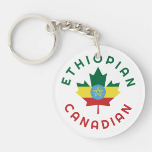 Canadian Ethiopian Roots Key Ring
