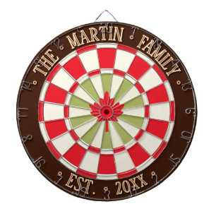 Canadian Family Name RUSTIC CANADA Maple Leaf Dartboard