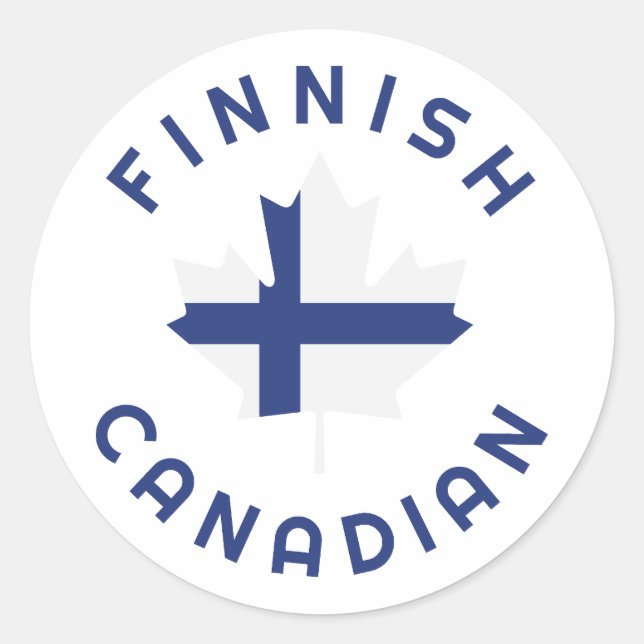 Canadian Finnish Roots  Classic Round Sticker (Front)