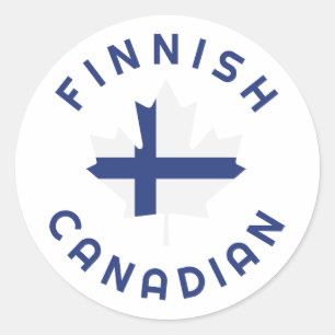 Canadian Finnish Roots  Classic Round Sticker