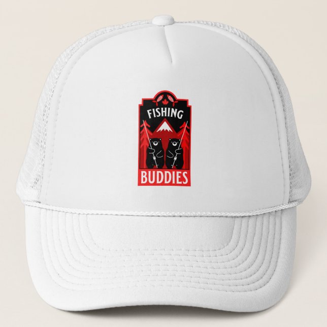 Canadian Fishing For Buddies Trucker Hat (Front)