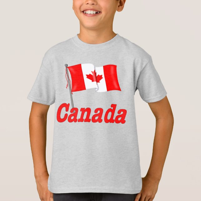 Canadian Flag and Text T-Shirt (Front)