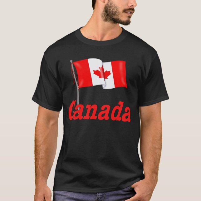 Canadian Flag and Text T-Shirt (Front)