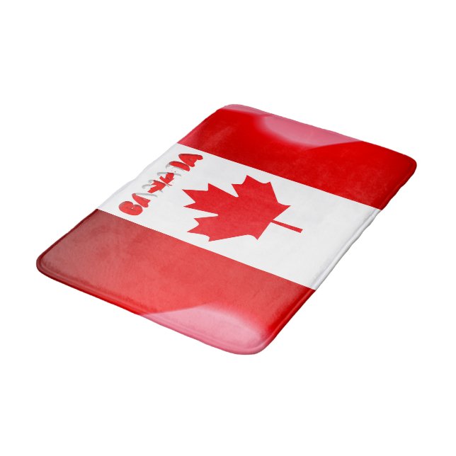 Canadian flag bath mat (Angled)