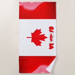 Canadian flag beach towel