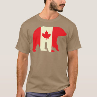 Canadian Flag Bear Canada Lover Canadian Roots Pre T-Shirt