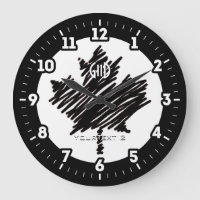 Canadian Flag Black Maple Leaf Personalize It on a