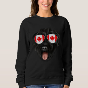 Canadian Flag Bouvier des Flandres Dog Canada Pock Sweatshirt