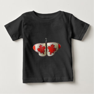 Canadian Flag Butterfly Design Baby T-Shirt