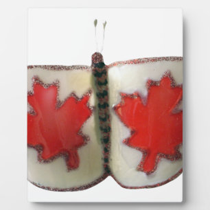 Canadian Flag Butterfly Design Plaque