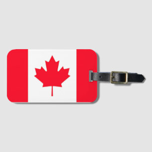 Canadian flag. CANADA. Luggage Tag