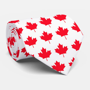Canadian flag. CANADA. Patriotic. Tie