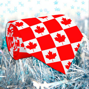 Canadian Flag & Canada travel, business /sports Ne Tie