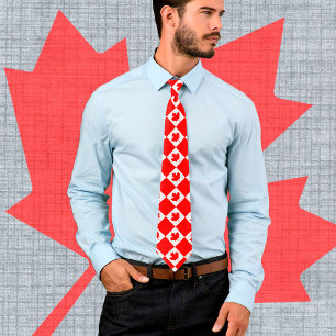 Canadian Flag & Canada travel, business /sports Ne Tie