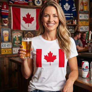 Canadian flag. CANADA. Tri-Blend Shirt