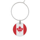 Canadian Flag Canada Wine Charm Travel Charm