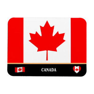 Canadian Flag & Canadian country travel / Canada Magnet