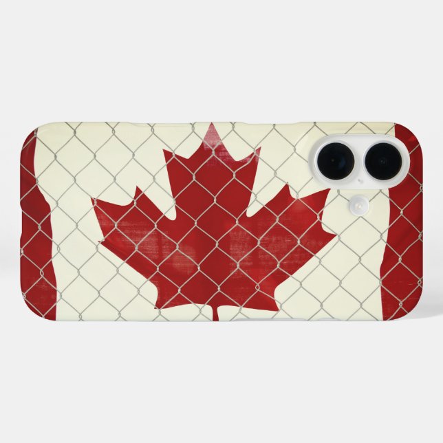 Canadian Flag. Chain Link Fence. Rustic. Cool. Case-Mate iPhone Case (Back (Horizontal))