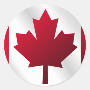 Canadian Flag Classic Round Sticker