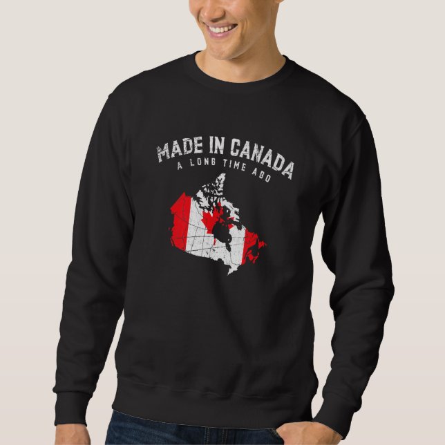 Canadian Flag Country Maple Leaf Map Canada Sweatshirt (Front)