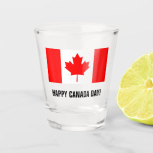 Canadian flag custom Canada Day drinking party Shot Glass