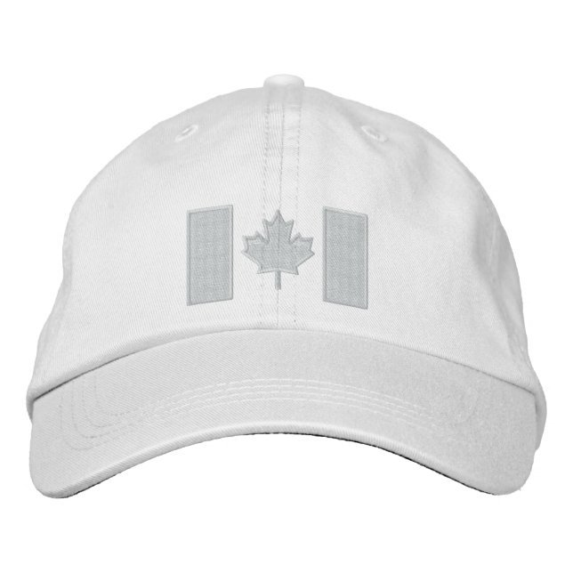 Canadian Flag Embroidery Embroidered Hat (Front)