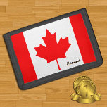 Canadian flag fashion, Canada patriots / sports Trifold Wallet<br><div class="desc">WALLETS: Canada & Canadian Flag fashion - love my country,  travel gifts,  grandpa birthday,  national patriots / sports fans</div>