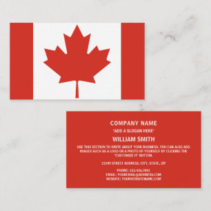 Canadian Flag, Flag of Canada Business Card