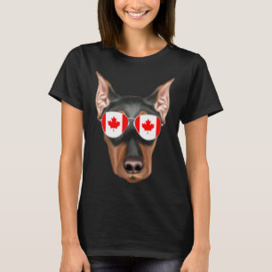 Canadian Flag German Pinscher Dog Canada Pocket T-Shirt