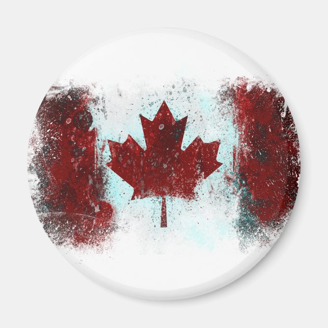 Canadian Flag Graffiti Magnet (Front)