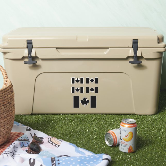 Canadian Flag in Black (Cooler)