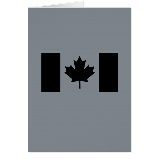 Canadian Flag in Black (Front)