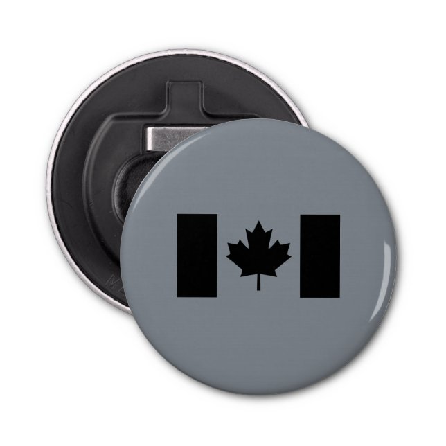 Canadian Flag in Black Bottle Opener (Front)