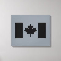 Canadian Flag in Black Graphic