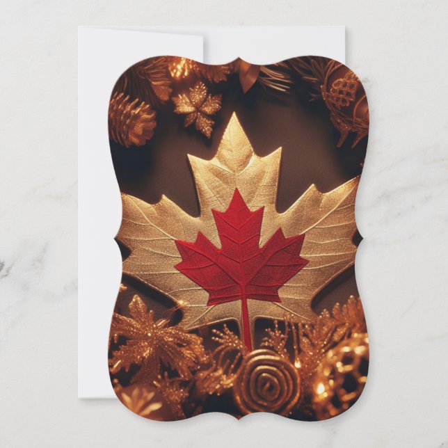CANADIAN flag inspired christmas card (Front)