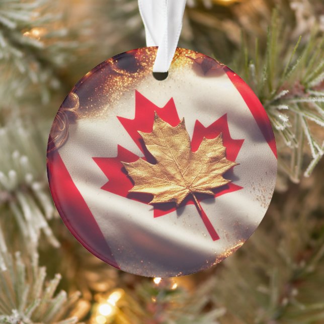 CANADIAN FLAG INSPIRED CHRISTMAS ORNAMENT (Tree)