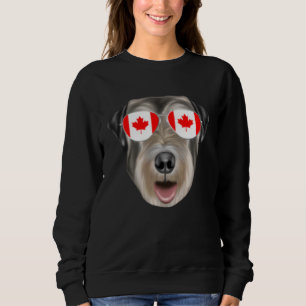 Canadian Flag Irish Wolfhound Dog Canada Pocket Sweatshirt