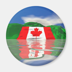 Canadian Flag Land Magnet