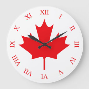 Canadian Flag Large Clock