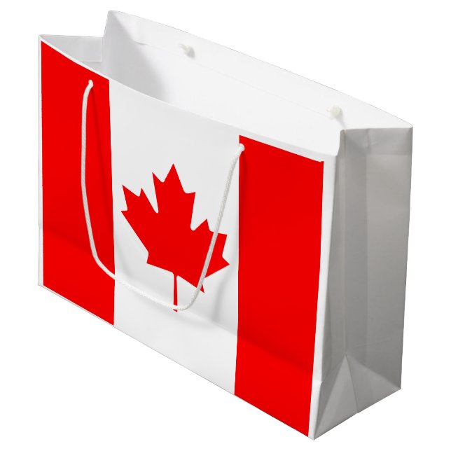 Canadian flag large gift bag (Front Angled)