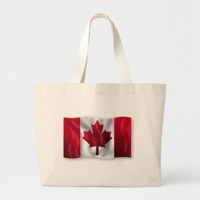 Canadian Flag Large Tote Bag (Front)