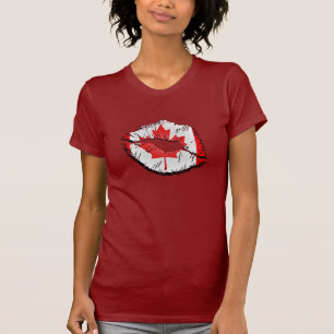 Canadian Flag Lips T-Shirt