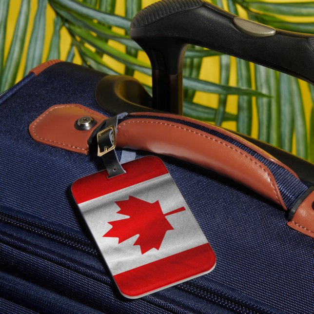 Canadian Flag Luggage Tag (Front Insitu 1)