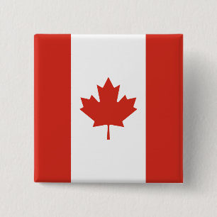 Canadian Flag (Maple Leaf) (Canada) 15 Cm Square Badge