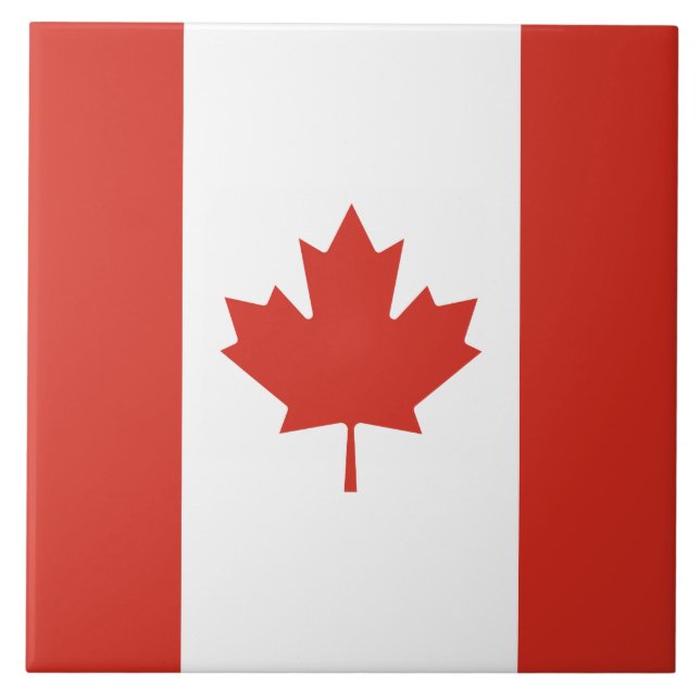 Canadian Flag (Maple Leaf) (Canada) Tile (Front)