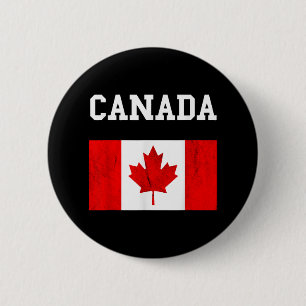 Canadian Flag Maple Leaf Canadian Flag 6 Cm Round Badge