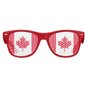 Canadian Flag Maple Leaf Red White Canada Kids Sunglasses