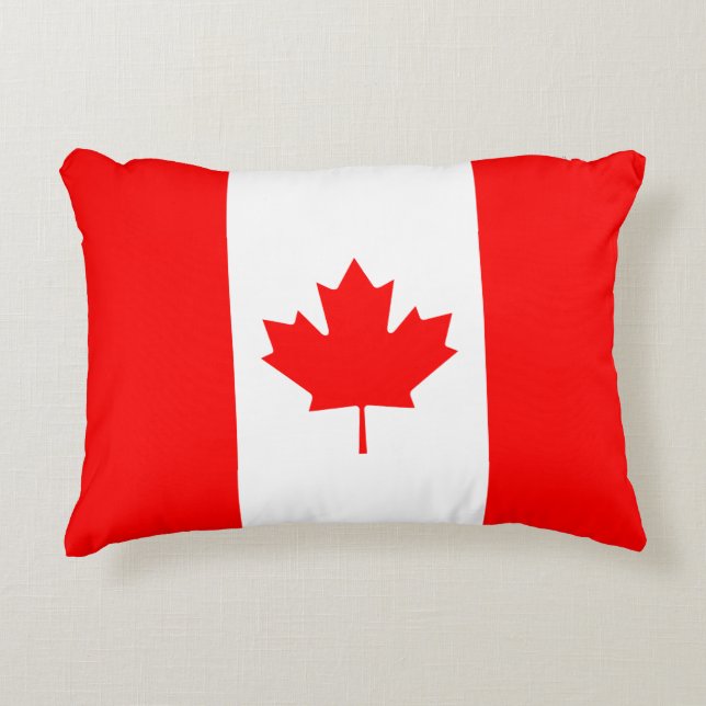 Canadian Flag of Canada Maple Leaf Decorative Cushion (Front)