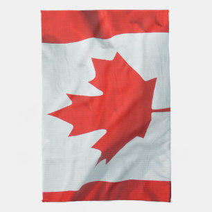 Canadian Flag of Canada Maple Leaf Patriotic Image Tea Towel