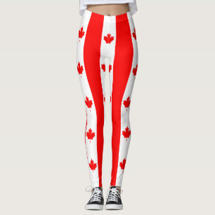 Canadian Flag of Canada Red Maple Leaf Leggings